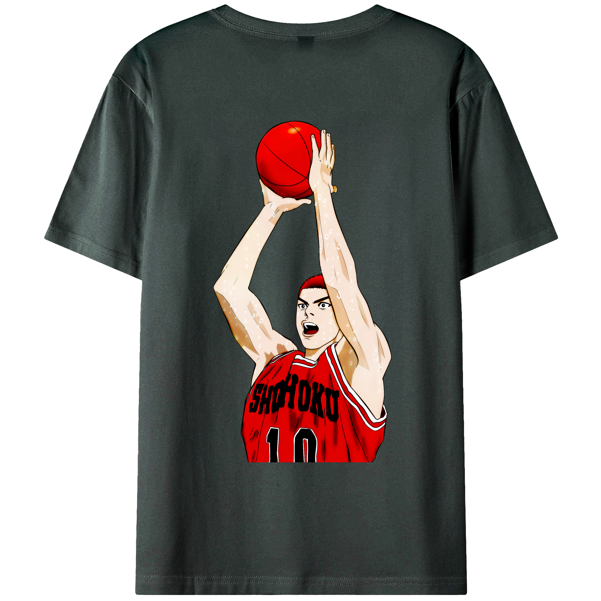（画像用） SLAM DUNK／スラムダンク 綿100％ メンズ半袖Tシャツ（バックプリント） 通気性
